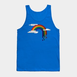 Pixel Rainbow Design in LGBTQ Pride Flag Colors Tank Top